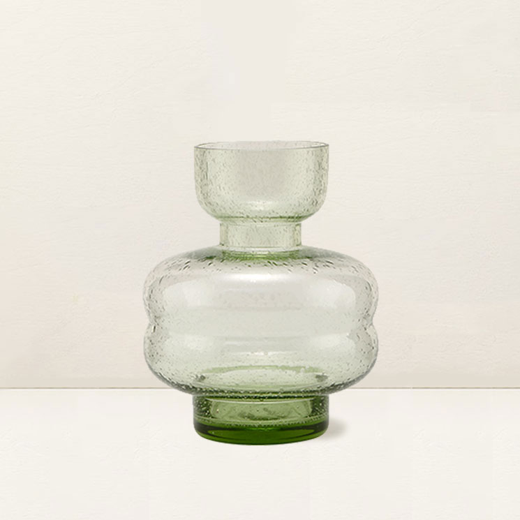 Grön glasvas organi, 15 cm